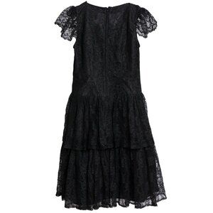 Sundazed (France) Vintage Tulle Floral Sequin Victorian Prairie Midi Dress : S